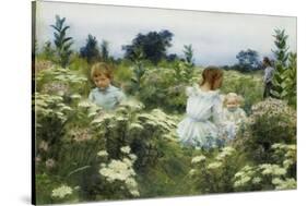 Among the Wildflowers-Charles Courtney Curran-Stretched Canvas