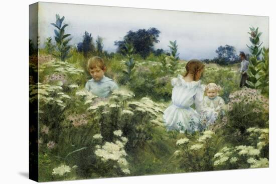 Among the Wildflowers-Charles Courtney Curran-Stretched Canvas