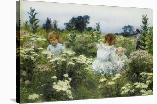 Among the Wildflowers-Charles Courtney Curran-Stretched Canvas
