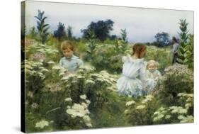 Among the Wildflowers-Charles Courtney Curran-Stretched Canvas