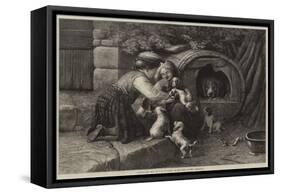 Amongst the Pets-John William Bottomley-Framed Stretched Canvas