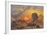 Amongst the Pyramids-Cesare Biseo-Framed Giclee Print