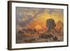 Amongst the Pyramids-Cesare Biseo-Framed Giclee Print