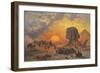 Amongst the Pyramids-Cesare Biseo-Framed Giclee Print