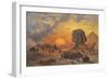 Amongst the Pyramids-Cesare Biseo-Framed Giclee Print