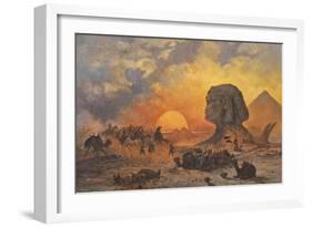 Amongst the Pyramids-Cesare Biseo-Framed Giclee Print