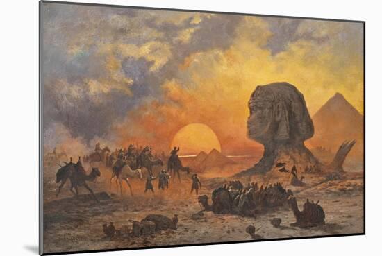 Amongst the Pyramids-Cesare Biseo-Mounted Giclee Print