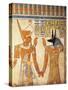 Amonherkhopeshaf, Son of Ramses III's Tomb, Painted Relief Depicting King in Front of Duamutef-null-Stretched Canvas