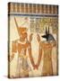 Amonherkhopeshaf, Son of Ramses III's Tomb, Painted Relief Depicting King in Front of Duamutef-null-Stretched Canvas