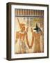 Amonherkhopeshaf, Son of Ramses III's Tomb, Painted Relief Depicting King in Front of Duamutef-null-Framed Giclee Print