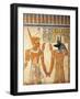 Amonherkhopeshaf, Son of Ramses III's Tomb, Painted Relief Depicting King in Front of Duamutef-null-Framed Giclee Print