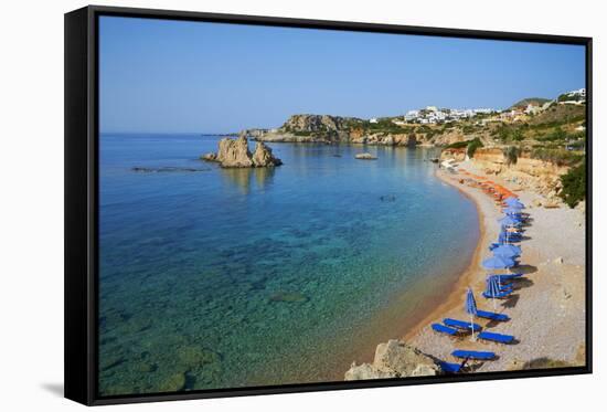 Amopi Beach, Karpathos, Dodecanese, Greek Islands, Greece, Europe-null-Framed Stretched Canvas