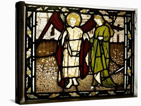 Amor and Alcestis, Morris and Co. Panel from the 'Legend of Good Wimmen' by Geoffrey Chaucer, 1864-Edward Burne-Jones-Stretched Canvas