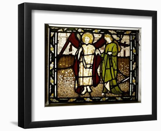 Amor and Alcestis, Morris and Co. Panel from the 'Legend of Good Wimmen' by Geoffrey Chaucer, 1864-Edward Burne-Jones-Framed Giclee Print