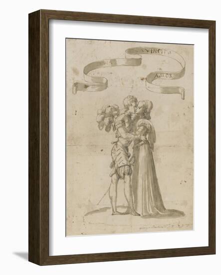 Amor vincint omnia (couple amoureux)-null-Framed Giclee Print