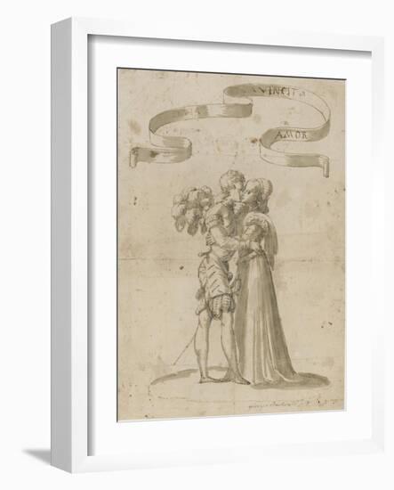 Amor vincint omnia (couple amoureux)-null-Framed Giclee Print