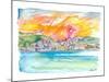 Amore Amalfi Incredible Unforgettable View in Golden Sunlight-M. Bleichner-Mounted Art Print