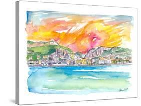 Amore Amalfi Incredible Unforgettable View in Golden Sunlight-M. Bleichner-Stretched Canvas