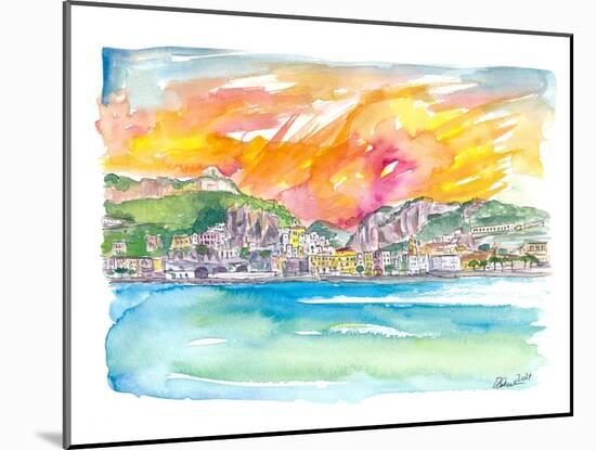 Amore Amalfi Incredible Unforgettable View in Golden Sunlight-M. Bleichner-Mounted Art Print