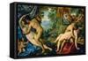 Amori: Eta dOro(The Golden Age).One of a series of four paintings " Love in the Golden Age"1585/89-Paolo Fiammingo-Framed Stretched Canvas