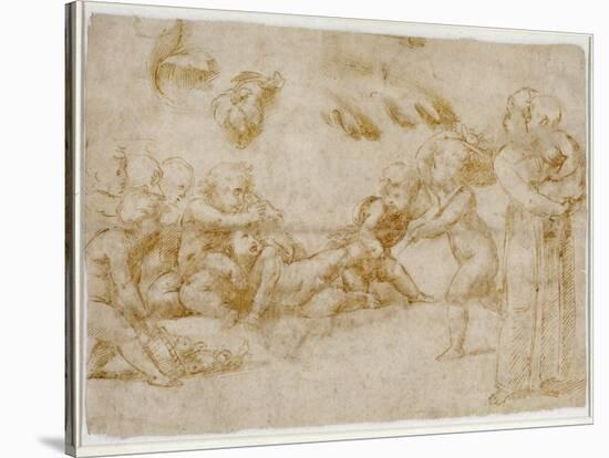 Amorini at Play-Raphael-Stretched Canvas