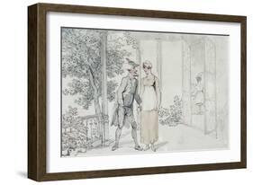 Amorous Attentions, C.1800-Thomas Rowlandson-Framed Giclee Print