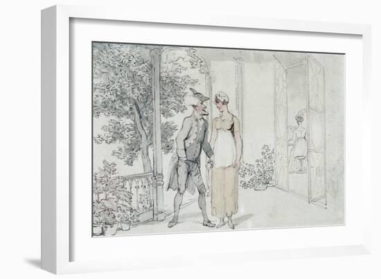 Amorous Attentions, C.1800-Thomas Rowlandson-Framed Giclee Print