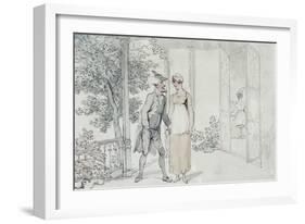 Amorous Attentions, C.1800-Thomas Rowlandson-Framed Giclee Print