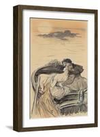 Amorous Couple in a Small Boat; Couple D'Amoureux Dans Une Barque-Théophile Alexandre Steinlen-Framed Giclee Print