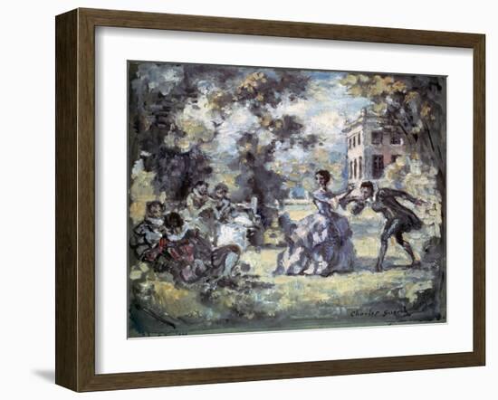 Amorous Scene, C1908-Charles Guerin-Framed Giclee Print