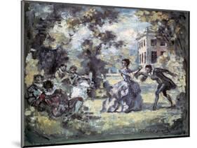 Amorous Scene, C1908-Charles Guerin-Mounted Giclee Print