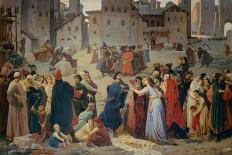 Provenzano Salvani Begging in Piazza del Campo-Amos Cassioli-Giclee Print