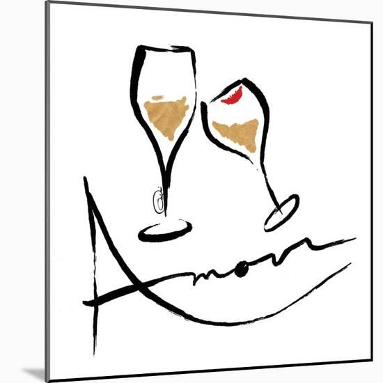 AMOUR Champagne-OnRei-Mounted Art Print