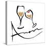 AMOUR Champagne-OnRei-Stretched Canvas