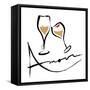 AMOUR Champagne-OnRei-Framed Stretched Canvas