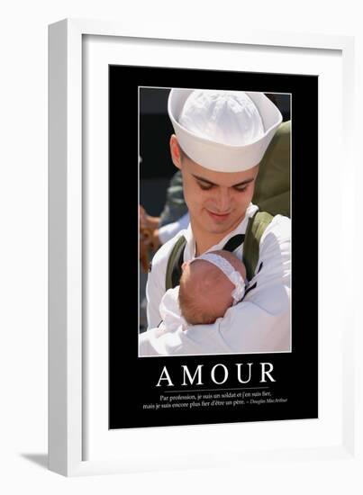 Amour: Citation Et Affiche D'Inspiration Et Motivation-null-Framed Photographic Print