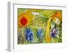 Amoureux de Vence-Marc Chagall-Framed Art Print