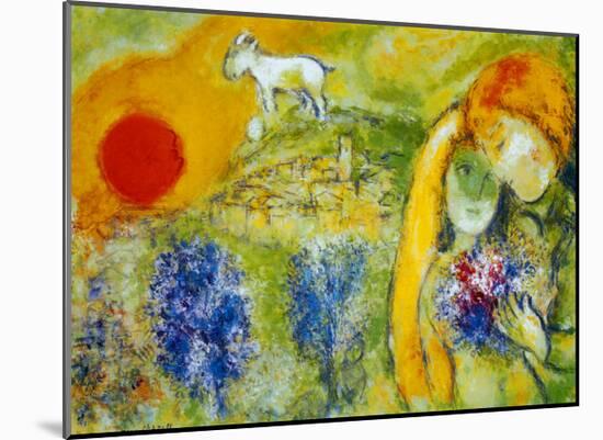 Amoureux de Vence-Marc Chagall-Mounted Art Print