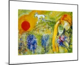 Amoureux de Vence-Marc Chagall-Mounted Art Print