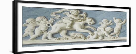 Amours et attributs avec une lionne au centre-Piat Joseph Sauvage-Framed Premium Giclee Print