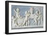 Amours et attributs vase porté sur un brancard-Piat Joseph Sauvage-Framed Premium Giclee Print