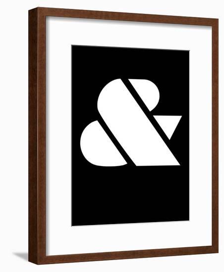 Ampersand Black and White-NaxArt-Framed Art Print