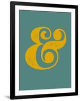 Ampersand Blue and Yellow-NaxArt-Framed Art Print