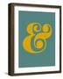 Ampersand Blue and Yellow-NaxArt-Framed Art Print