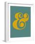 Ampersand Blue and Yellow-NaxArt-Framed Art Print