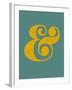 Ampersand Blue and Yellow-NaxArt-Framed Art Print