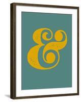 Ampersand Blue and Yellow-NaxArt-Framed Art Print