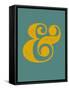 Ampersand Blue and Yellow-NaxArt-Framed Stretched Canvas