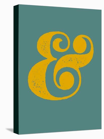Ampersand Blue and Yellow-NaxArt-Stretched Canvas