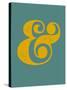 Ampersand Blue and Yellow-NaxArt-Stretched Canvas